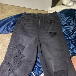 American eagle black baggy jeans